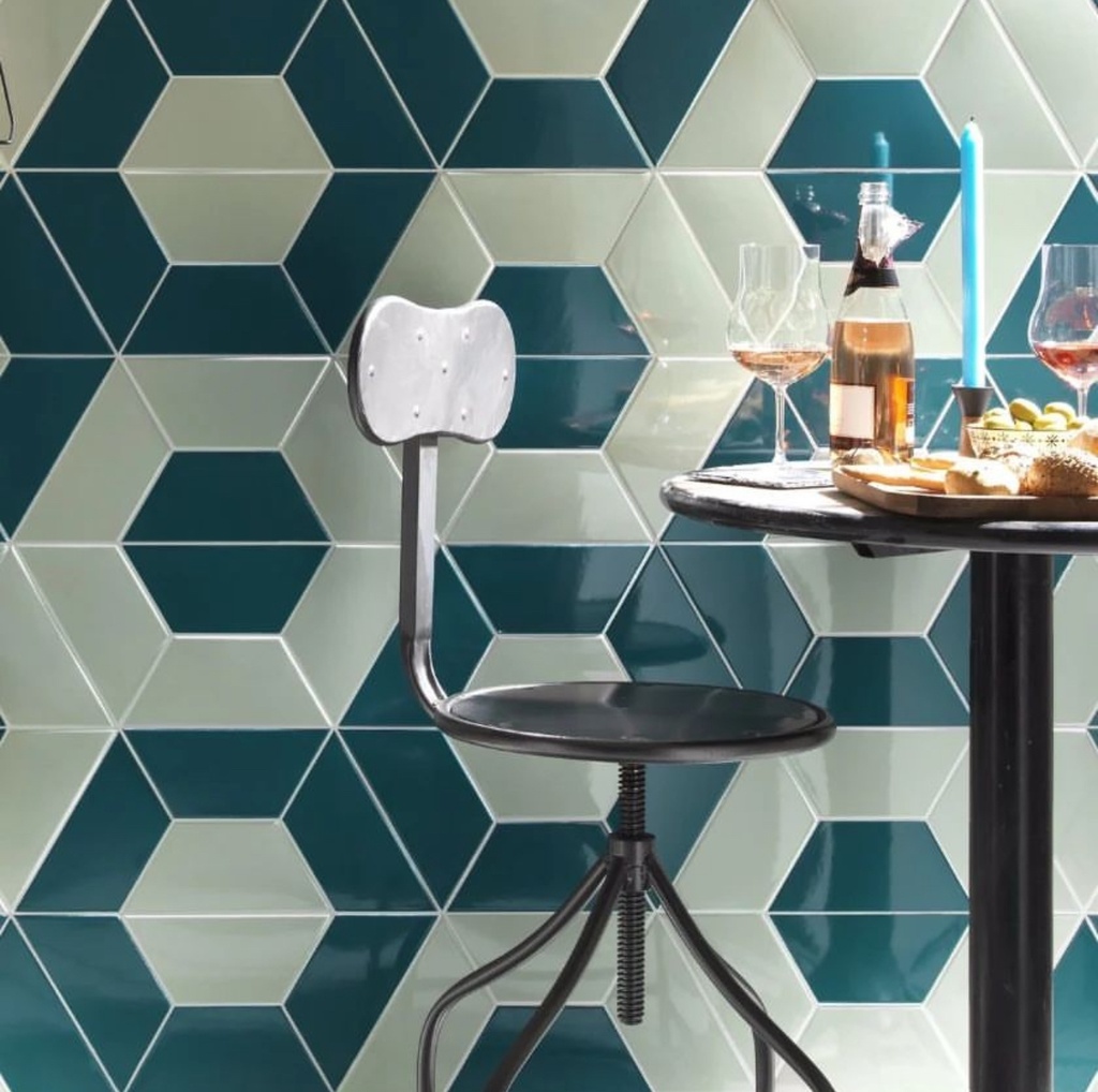 CX 23x10 Tonalite Trapez Glossy Sage (0,39m²/23st/doos)