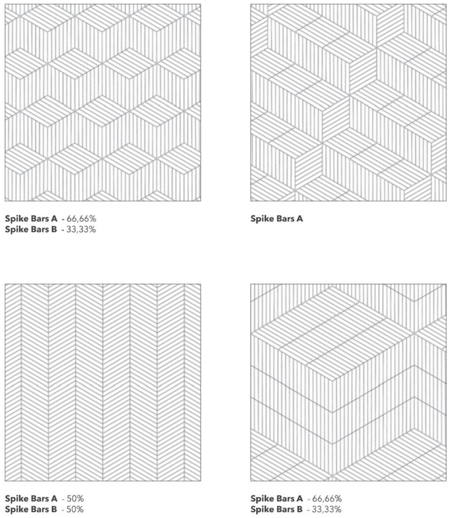 CX 15x25,9 Wow Spike Bars A Deep White (0,291m²/15st/doos)