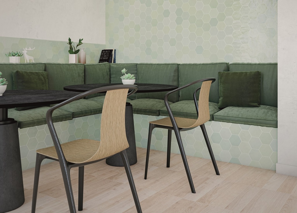 CX 10.8x12.4 Wow Zellige Hexa Mint  (0,38m²/38st/doos)