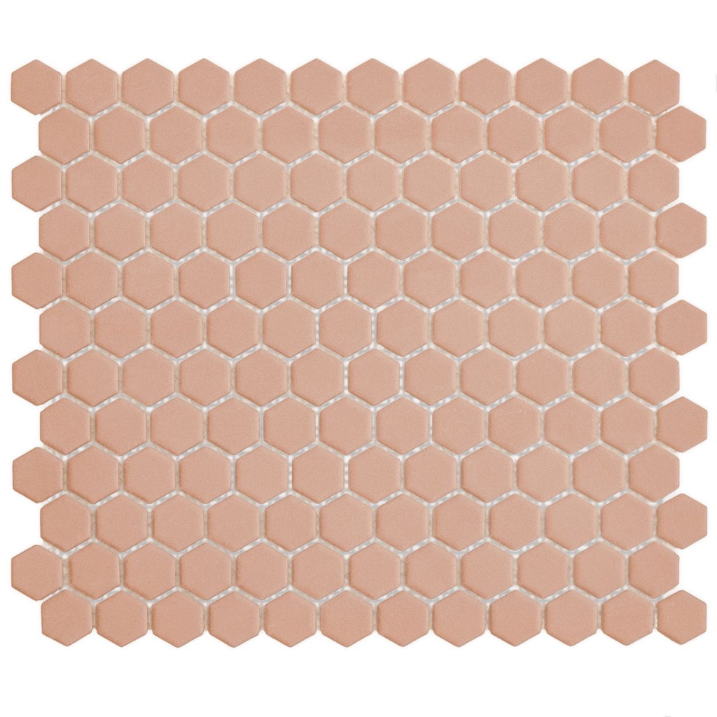 TMF PATTERNS (HM23080) Hexagon Royal Peach Matt 23x26mm (0,78m²/10vel/doos)