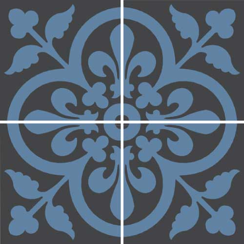 WINCKELMANS DECORATED TILES 15x15 Anvers (NOI/BEF)(0,54m²/24st/doos)