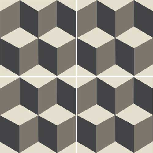 WINCKELMANS DECORATED TILES 15x15 Tromp L’Oeil (NOI/BAU/ANT)(0,54m²/24st/doos)