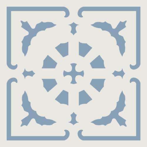 WINCKELMANS DECORS 7x7 ENC-14 (BAS/BEU) (per stuk)