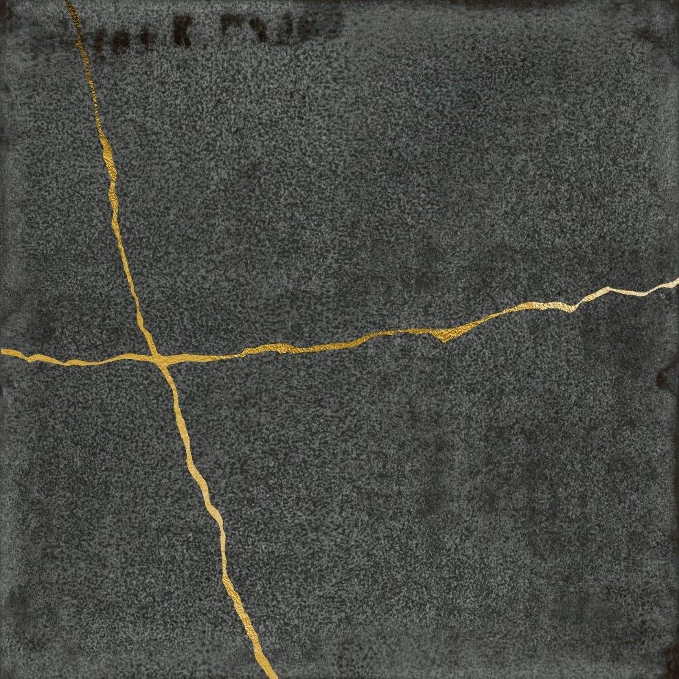 CX 12,5x12,5 Wow Enso Kintsugi Graphite (0,556m²/36st/doos)