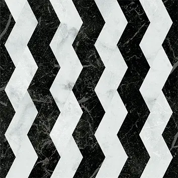 41ZERO42 DANDY 18,6x18,6 Ribbon Black_White (0,45m²/13st/doos)