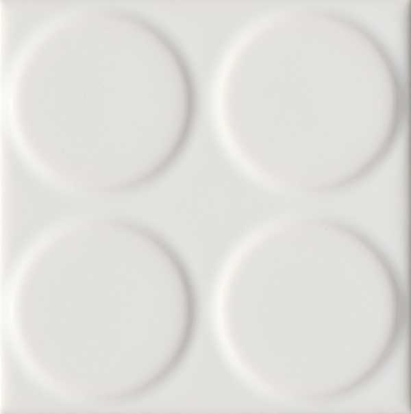 MOSA CLASSICS KHO LIANG LE COLLECTION 10x10 16906 Dots Accent White Gloss (0,44m²/44st/doos)