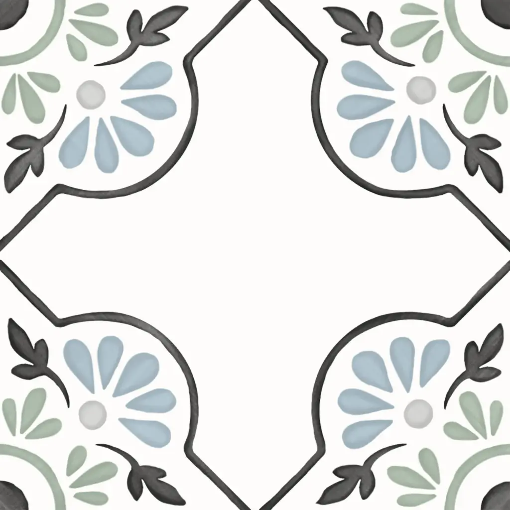 HARMONY TANGER 12,3x12,3 Blue Petals (0,51m²/34st/doos)