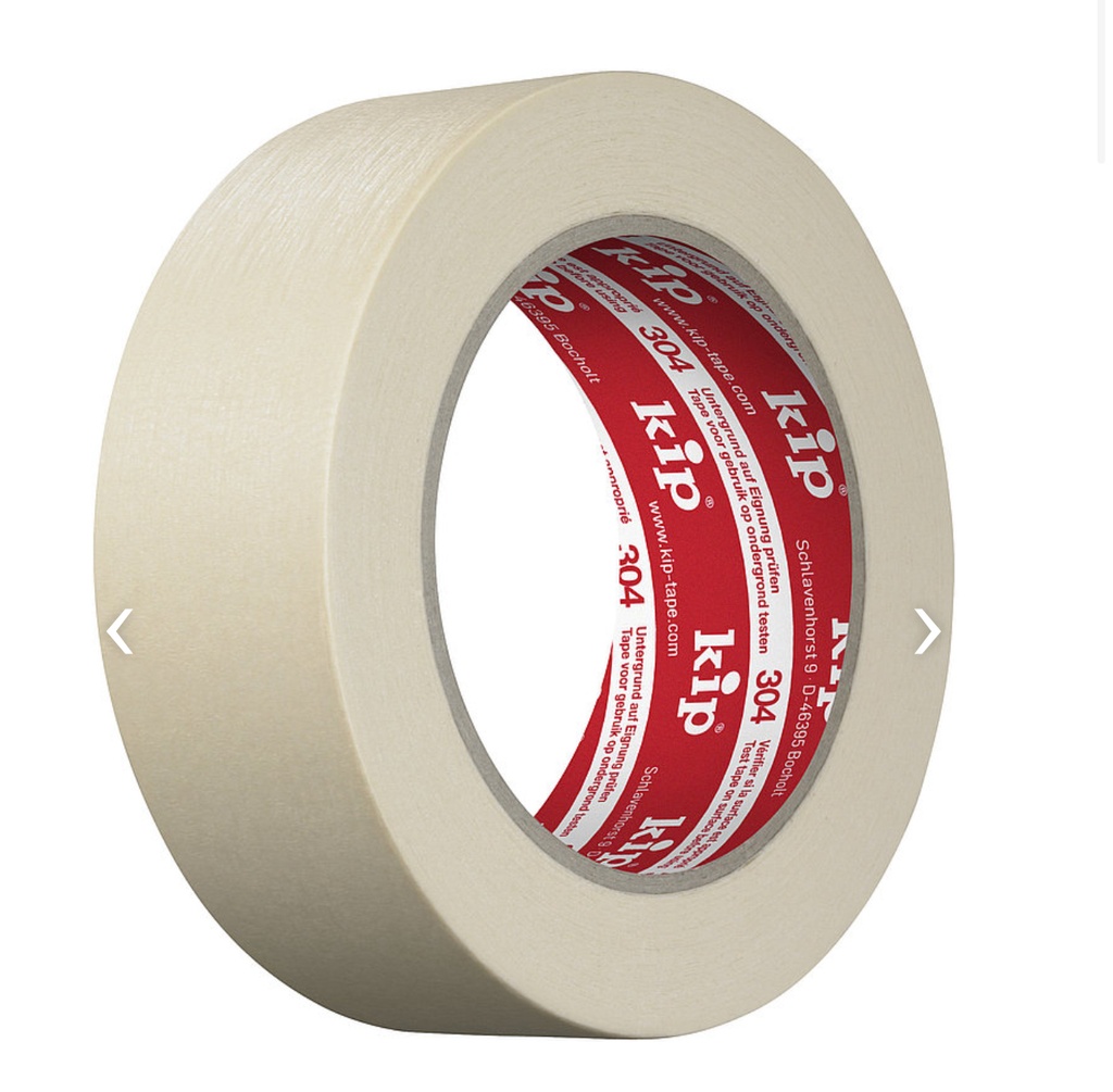 KIP 304 Masking tape beige rol 50 m1 36mm 304-36 (24 rol/ds)