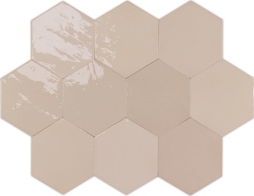 CX 10.8x12.4 Wow Zellige Hexa Nude  (0,38m²/38st/doos)
