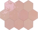 CX 10.8x12.4 Wow Zellige Hexa Pink  (0,38m²/38st/doos)