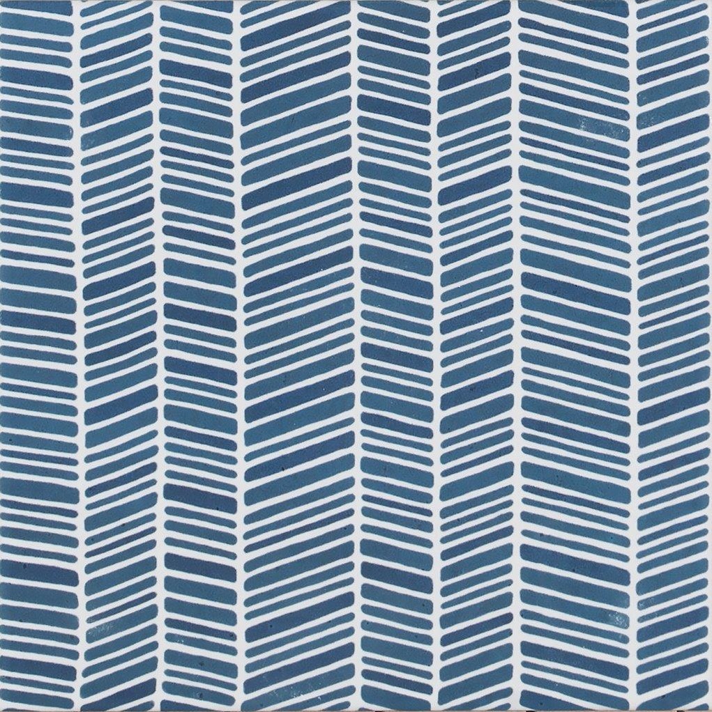 CX 15x15 Tonalite Aquarel Decoro Stripe Blu (0,50m²/22st/doos)