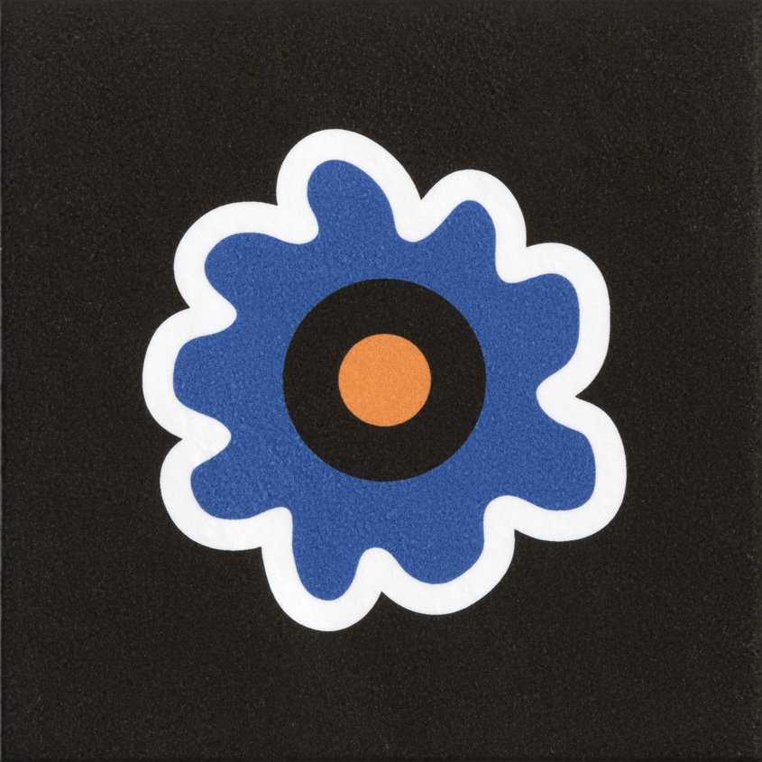 MUTINA MATTONELLE MARGHERITA 20,5x20,5 Flower Black (0,67m²/16st/doos)