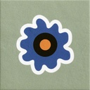 MUTINA MATTONELLE MARGHERITA 20,5x20,5 Flower Green (0,67m²/16st/doos)