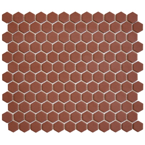 [HM23012] TMF PATTERNS (HM23012) Hexagon Terra Cotta Matt 23x26mm (0,78m²/10vel/doos)