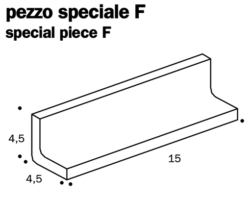 [KGDPSFM702] MUTINA DIN PEZZO SPECIALE F 4,5x4,5x15 Black Matt F (per stuk)