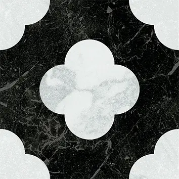 [4101200] 41ZERO42 DANDY 18,6x18,6 Pin Black_White (0,45m²/13st/doos)