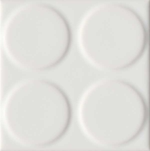 [16906-1010] MOSA CLASSICS KHO LIANG LE COLLECTION 10x10 16906 Dots Accent White Gloss (0,44m²/44st/doos)