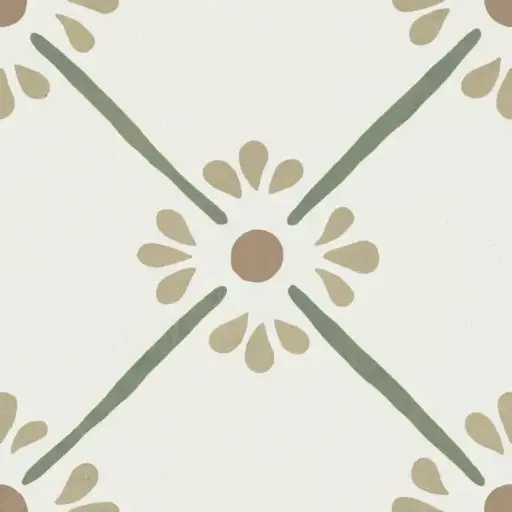 [1037788] NOHA ARLES 22,3x22,3 Green Flower (0,65m²/13st/doos)