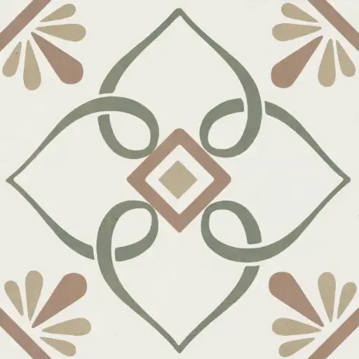 [1037790] NOHA ARLES 22,3x22,3 Green Petals (0,65m²/13st/doos)