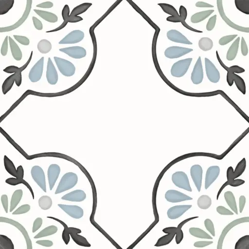 [31079] HARMONY TANGER 12,3x12,3 Blue Petals (0,51m²/34st/doos)