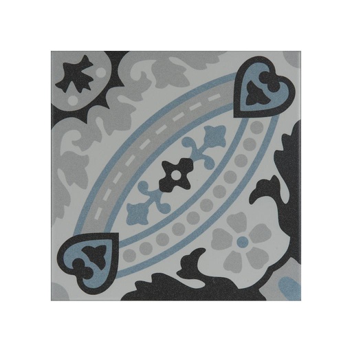 [RP2071-[T080]] CX 20x20 Revoir Paris La Madeleine Flora Gris/Bleu (1m²/25st/doos)