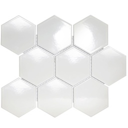 [AFH95051] TMF BARCELONA (AFH95051) Hexagon Wit 95x110mm (0,76m²/10vel/doos)