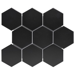 [AMH95317] TMF BARCELONA (AMH95317) Hexagon Zwart 95x110mm (0,76m²/10vel/doos)