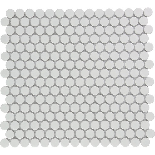 [VKN100] TMF VENICE (VKN100) Pennyround Rond Extra Wit 19x5.5mm (0,93m²/10vel/doos)