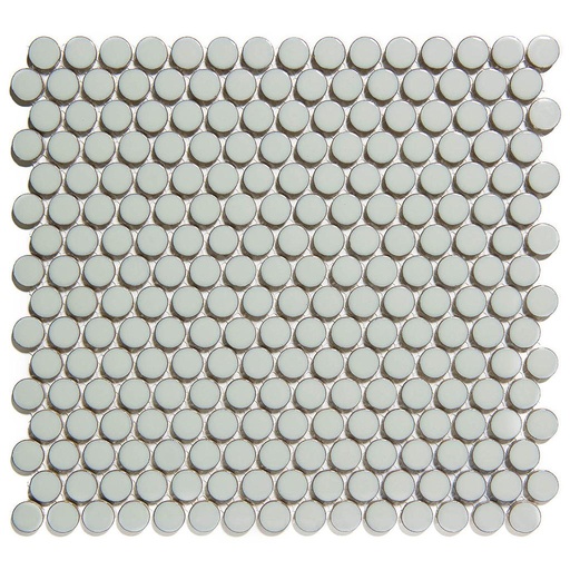 [VKN330] TMF VENICE (VKN330) Pennyround Rond Licht grijs met rand 19x5.5mm (0,93m²/10vel/doos)