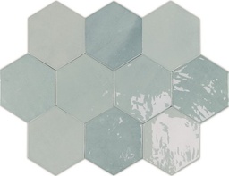 [WH1204] CX 10.8x12.4 Wow Zellige Hexa Aqua  (0,38m²/38st/doos)