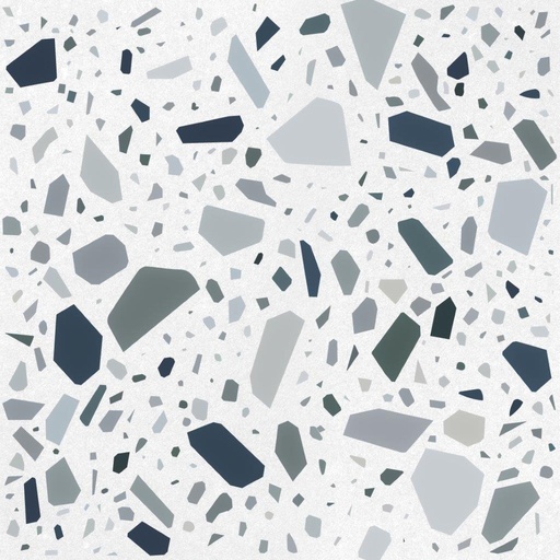 [CNF102M-[T140]] CX 18,6x18,6 Quintessenza Confetti Bianco Petrolio (0,45m²/13st/doos)