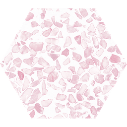[HZ2307] CX 23,2x26,7 Heritage Hexagon Riazza Pink (0,75m²/16st/doos)
