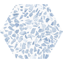 [HZ2305] CX 23,2x26,7 Heritage Hexagon Riazza Blu (0,75m²/16st/doos)