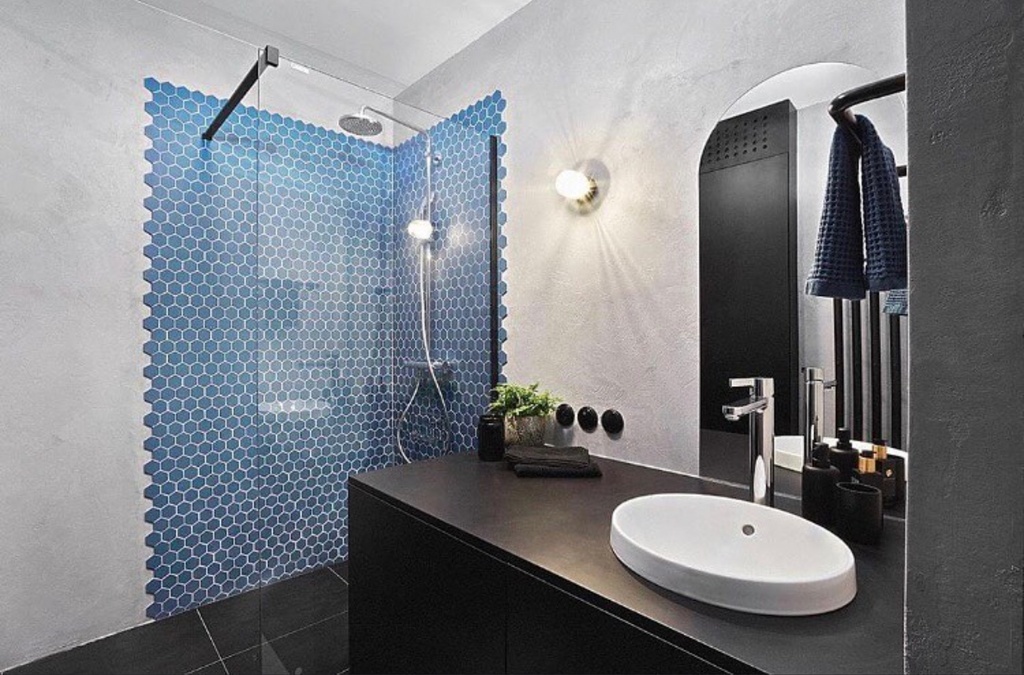 WINCKELMANS HEXAGONE 5cm 5mm Bleu Fonce (0,83m²/10vel/doos)