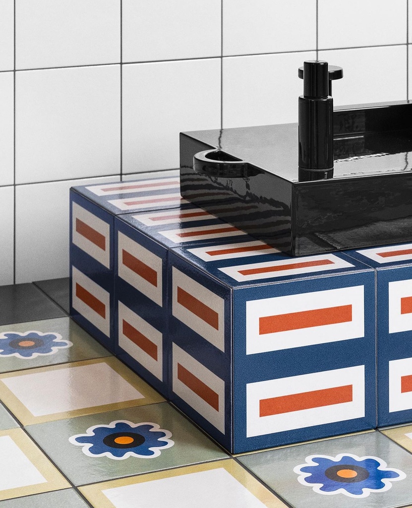 MUTINA MATTONELLE MARGHERITA 20,5x20,5 Double Red (0,67m²/16st/doos)