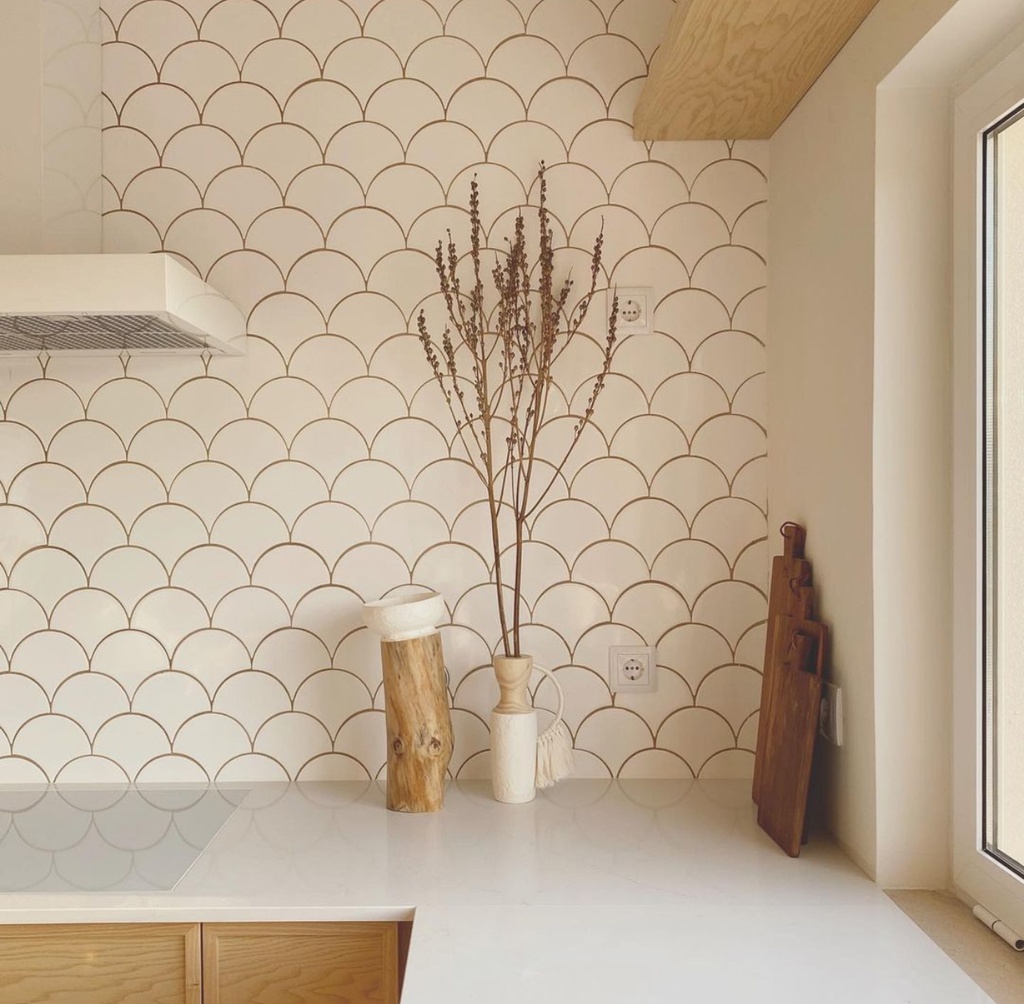 AZULEJOS SCALES 13,1x15 Branco (0,17m²/14st/doos)