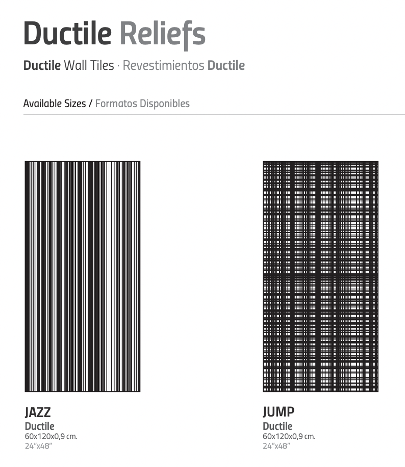 LIVING EME 60x120 DUCTILE RELIEFS 9mm Jazz Grey (1,43m²/2st/doos)