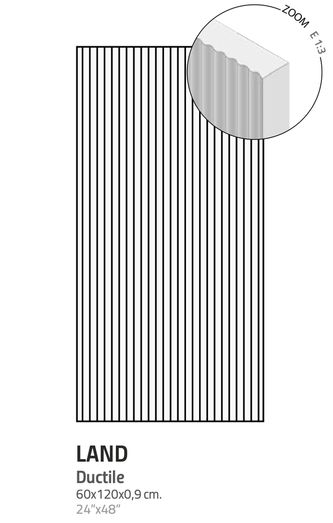 LIVING BERA&BEREN 60x120 DUCTILE RELIEFS 9mm LAND Bera Ice (1,43m²/2st/doos)
