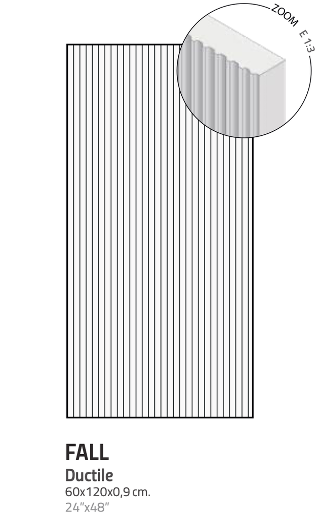 LIVING GUBI 60x120 DUCTILE RELIEFS 9mm FALL Gubi Greige (1,43m²/2st/doos)