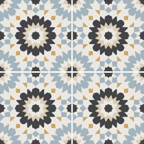 WINCKELMANS DECORATED TILES 15x15 Amsterdam (NOI/BAS/ONT/BEP/JAU)(0,54m²/24st/doos)