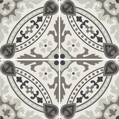 WINCKELMANS DECORATED TILES 15x15 Lille (NOI/PER/GRU/BAS)(0,54m²/24st/doos)