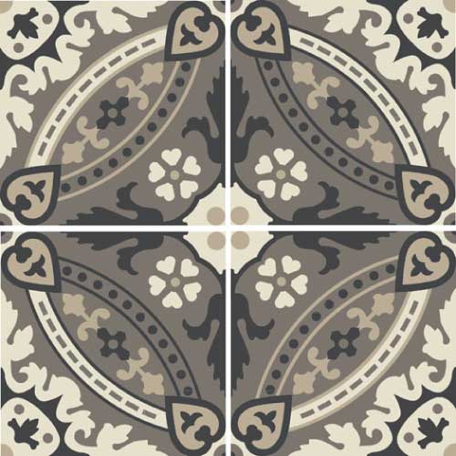 WINCKELMANS DECORATED TILES 15x15 Lille (LIN/BAU/NOI/ANT)(0,54m²/24st/doos)