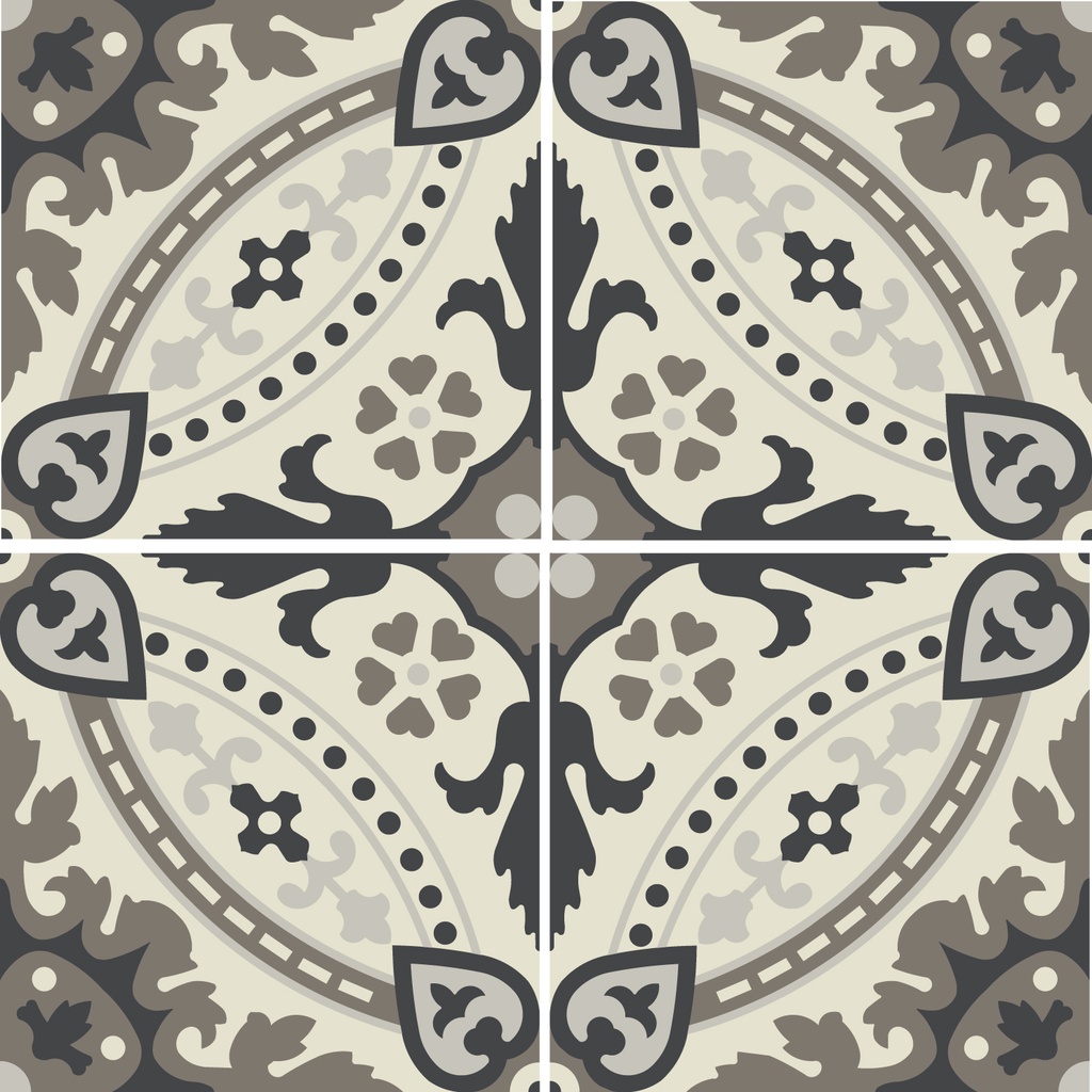 WINCKELMANS DECORATED TILES 15x15 Lille (PER/ANT/NOI/BAU)(0,54m²/24st/doos)