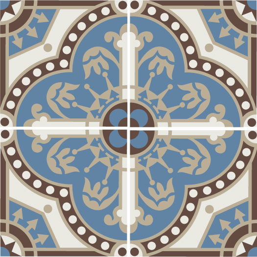 WINCKELMANS DECORATED TILES 15x15 Vieux Lille (CHO/LIN/BEF/BAS)(0,54m²/24st/doos)