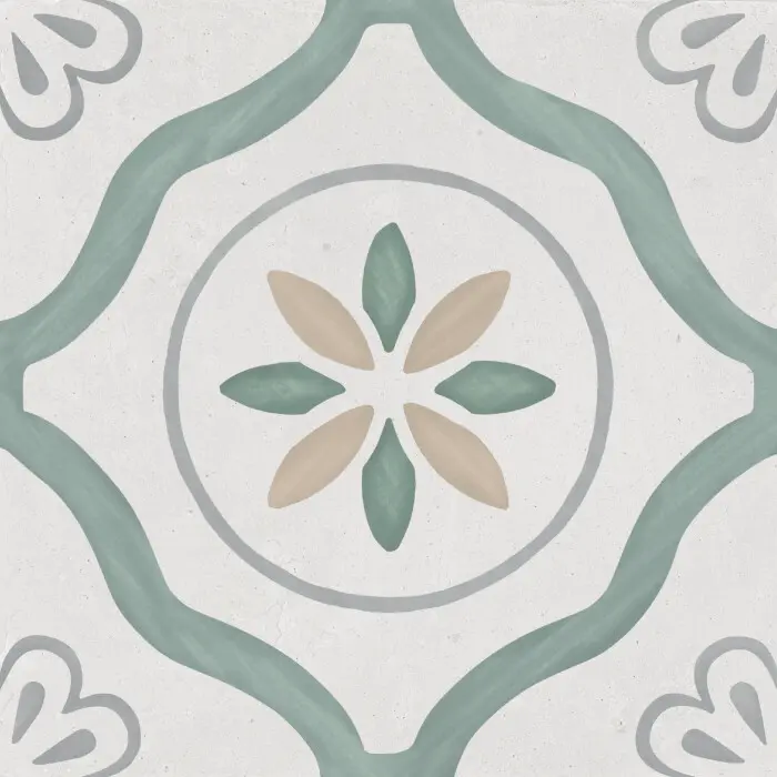 NOHA SHARQ 22,3x22,3 Green Petels (0,65m²/13st/doos)