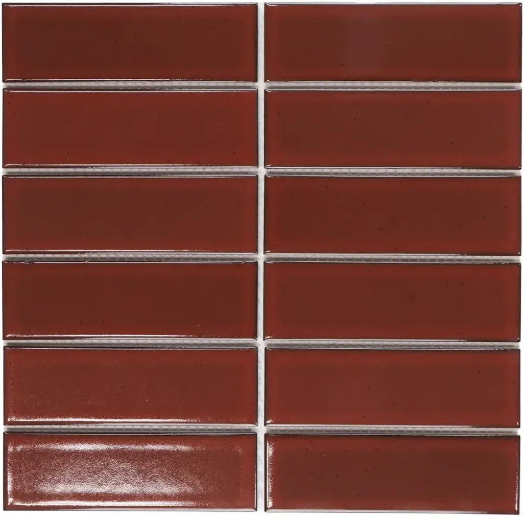 TMF BARCELONA (AF45012) Rechthoek Deep Burgundy Glossy 45x145mm (0,86m²/10vel/doos)