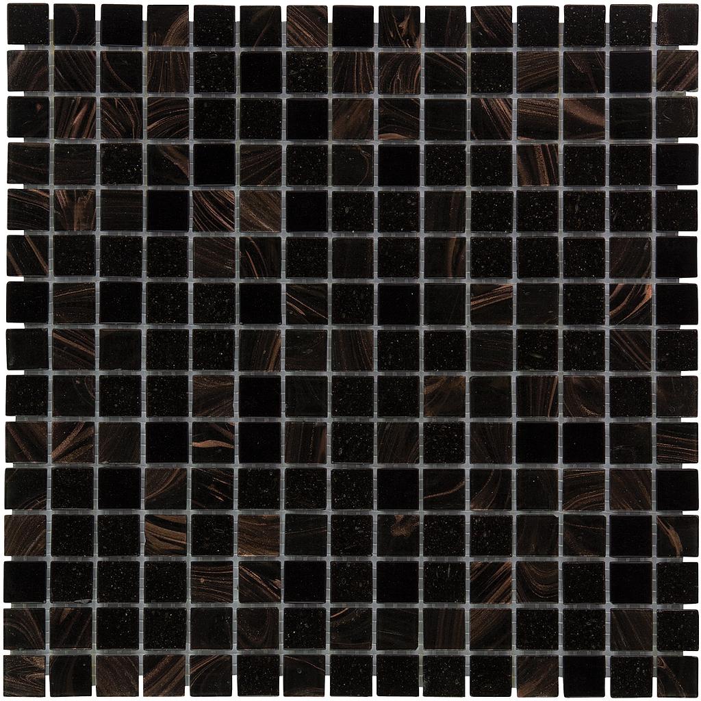 TMF AMSTERDAM (GM60) Vierkant Zwart / Goud Mix 20x20x4mm (1,04m²/10vel/doos)