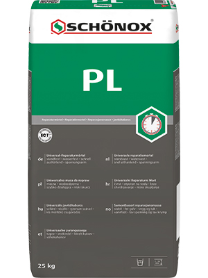 SCHONOX PL Reparatiemortel 25kg (1-10mm)