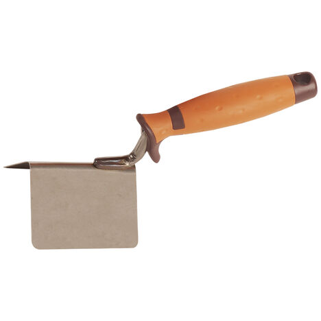 SUPER PROF Hoekschop ECO uitwendig dubbeltje rond, radius 8mm, 80x60mm RVS met Supersoft greep