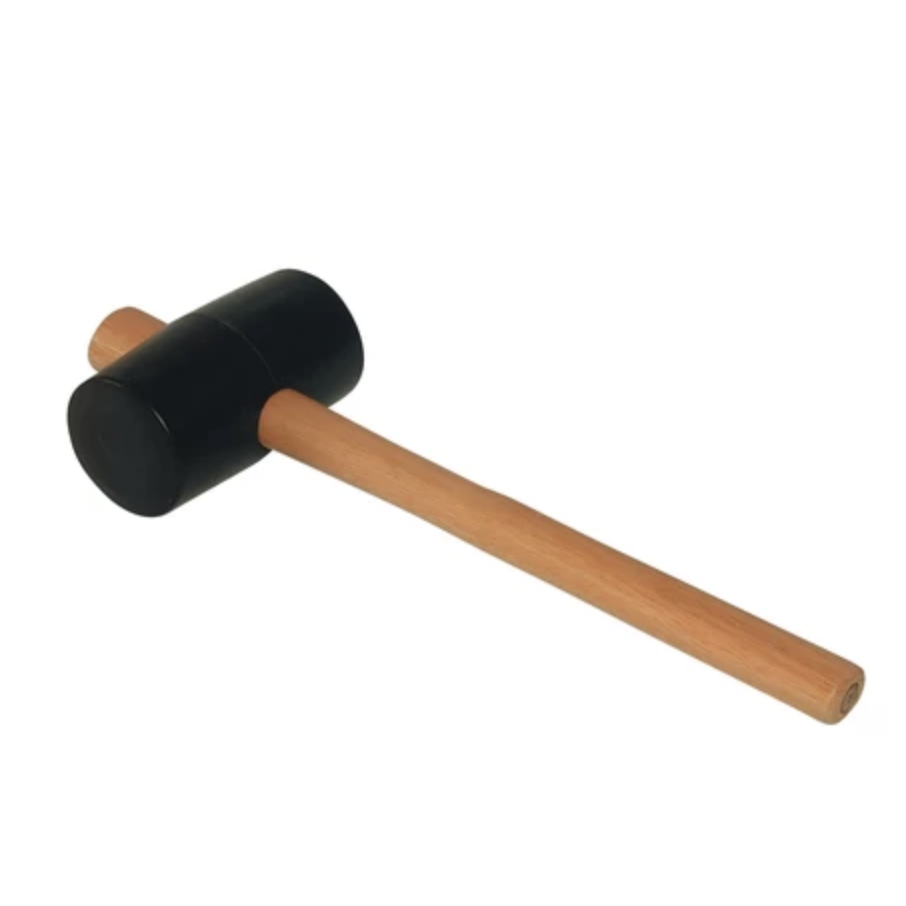 SUPER PROF Rubber hamer vlak, zwart, diam. 90mm